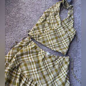 NWOT Free People Traymore Plaid Set